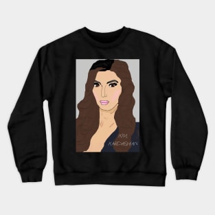 Kim Kardashian Drawn in MS Dos paint Crewneck Sweatshirt